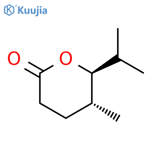2H-Pyran-2-one, tetrahydro-5-methyl-6-(1-methylethyl)-, (5R,6S)-rel- structure