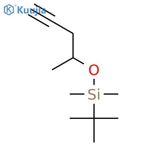 (1,1-Dimethylethyl)dimethyl(1-methyl-3-butynyl)oxysilane structure