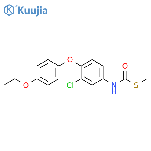 Carbamothioic acid, [3-chloro-4-(4-ethoxyphenoxy)phenyl]-, S-methyl ester (9CI) structure