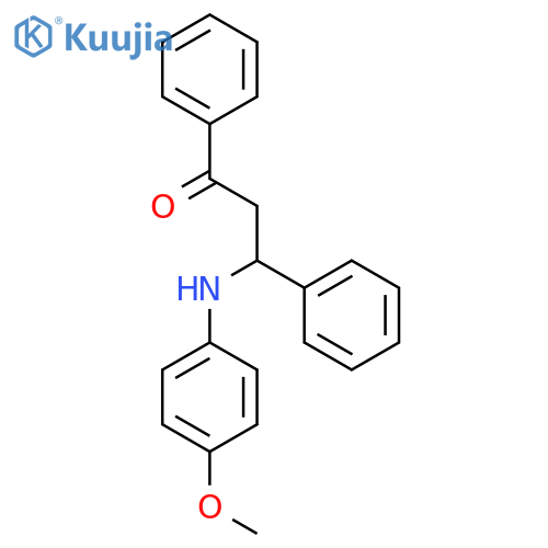 1-Propanone, 3-[(4-methoxyphenyl)amino]-1,3-diphenyl- structure