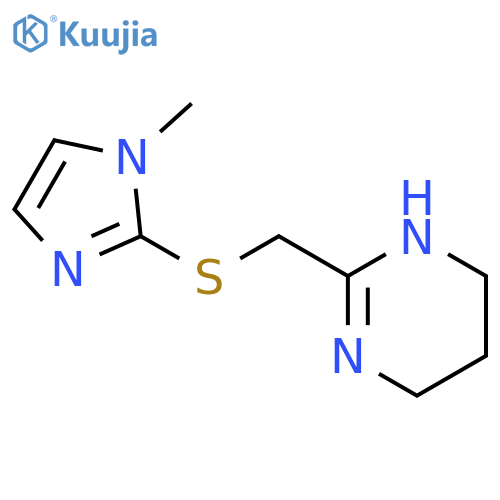 Pyrimidine,1,4,5,6-tetrahydro-2-[[(1-methyl-1H-imidazol-2-yl)thio]methyl]- structure
