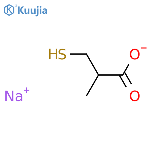 Propanoic acid,3-mercapto-2-methyl-, sodium salt (1:1) structure