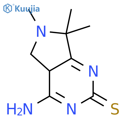 2H-Pyrrolo[3,4-d]pyrimidine-2-thione,4-amino-3,5,6,7-tetrahydro-6,7,7-trimethyl- structure