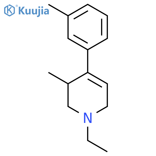 Pyridine,1-ethyl-1,2,3,6-tetrahydro-3-methyl-4-(3-methylphenyl)- structure