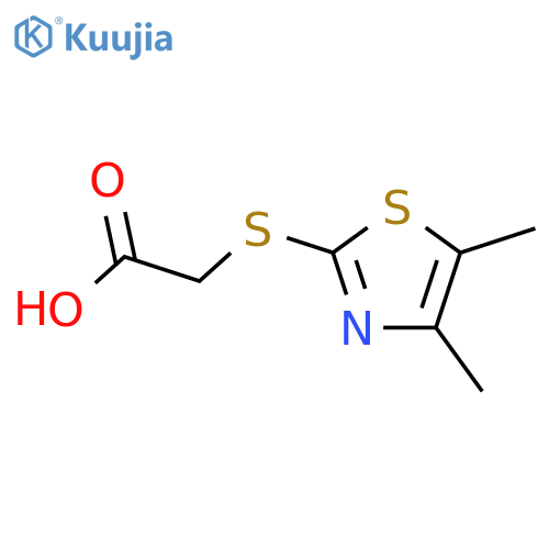 Acetic acid,2-[(4,5-dimethyl-2-thiazolyl)thio]- structure