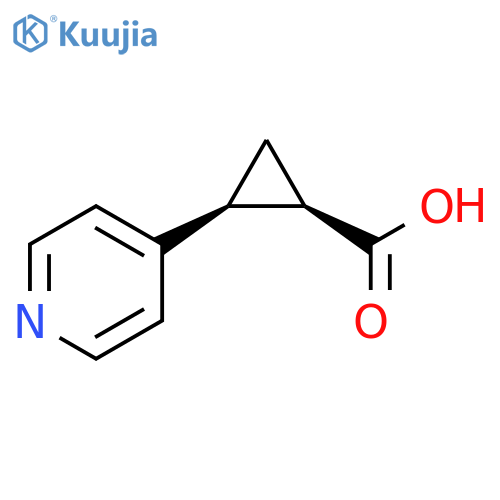 Cyclopropanecarboxylic acid, 2-(4-pyridinyl)-, (1R,2S)-rel- structure