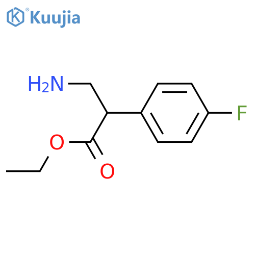 ethyl 3-amino-2-(4-fluorophenyl)propanoate structure