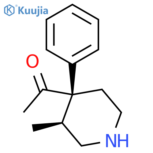 Ketone, methyl 3-methyl-4-phenyl-4-piperidyl, trans-(- (8CI) structure