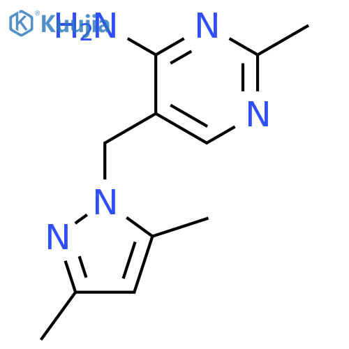 4-Pyrimidinamine,5-[(3,5-dimethyl-1H-pyrazol-1-yl)methyl]-2-methyl- structure