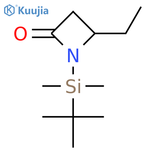 2-Azetidinone, 1-[(1,1-dimethylethyl)dimethylsilyl]-4-ethyl- structure