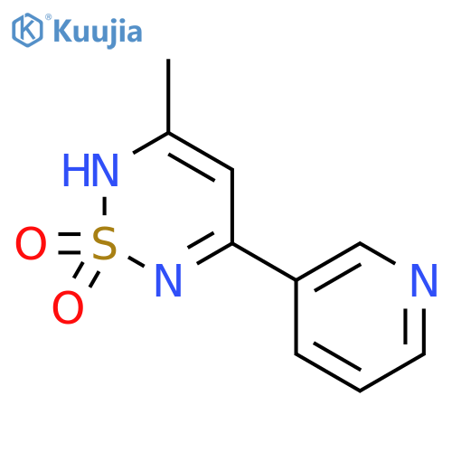 2H-1,2,6-Thiadiazine,5-methyl-3-(3-pyridinyl)-, 1,1-dioxide structure