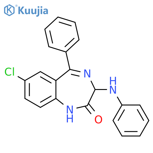 2H-1,4-Benzodiazepin-2-one,7-chloro-1,3-dihydro-5-phenyl-3-(phenylamino)- structure
