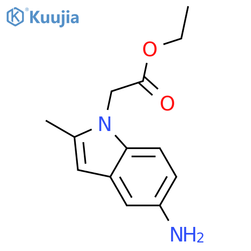 1H-INDOLE-1-ACETIC ACID, 5-AMINO-2-METHYL-, ETHYL ESTER structure