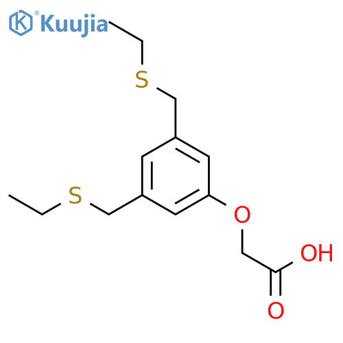 Acetic acid, [3,5-bis[(ethylthio)methyl]phenoxy]- structure