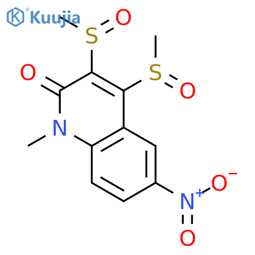 2(1H)-Quinolinone, 1-methyl-3,4-bis(methylsulfinyl)-6-nitro- structure