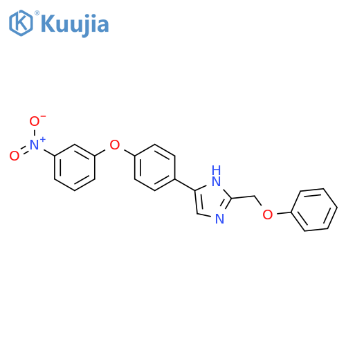 1H-Imidazole, 4-[4-(3-nitrophenoxy)phenyl]-2-(phenoxymethyl)- structure