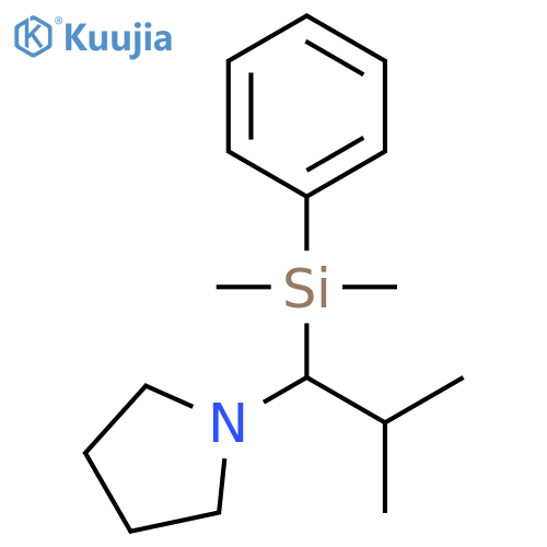 Pyrrolidine, 1-[1-(dimethylphenylsilyl)-2-methylpropyl]- structure