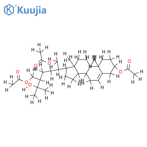 (22R,24xi)-24-methylcholest-5-en-3beta,22,25,28-tetraol-3,22,28-triacetate structure