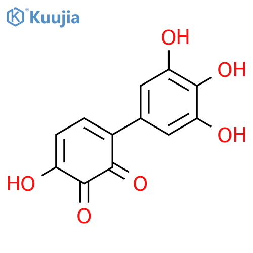 3,5-Cyclohexadiene-1,2-dione, 3-hydroxy-6-(3,4,5-trihydroxyphenyl)- structure
