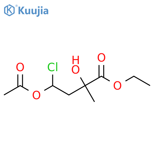 Ethyl 4-acetoxy-4-chloro-2-hydroxy-2-methylbutanoate structure