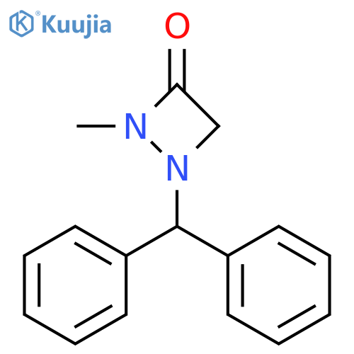 1,2-DIAZETIDIN-3-ONE, 1-(DIPHENYLMETHYL)-2-METHYL- structure