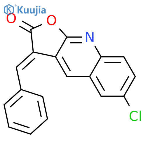 Furo[2,3-b]quinolin-2(3H)-one, 6-chloro-3-(phenylmethylene)- structure