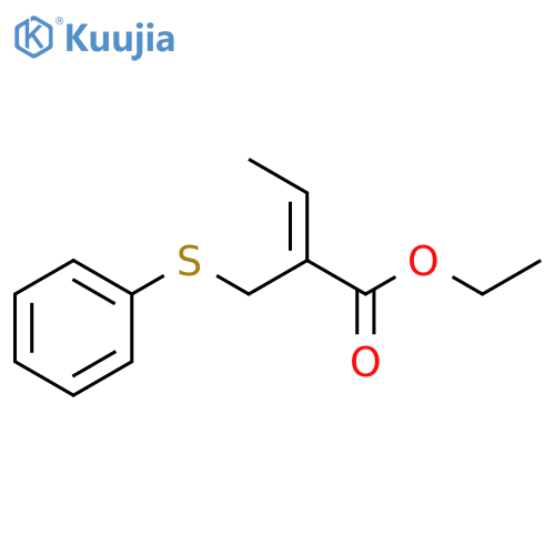 2-Butenoic acid, 2-[(phenylthio)methyl]-, ethyl ester, (Z)- structure