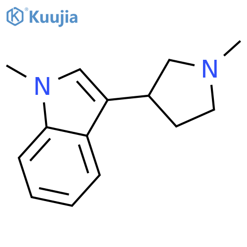 1H-Indole,1-methyl-3-(1-methyl-3-pyrrolidinyl)- structure