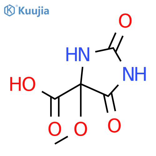 4-Imidazolidinecarboxylic acid, 4-methoxy-2,5-dioxo- structure