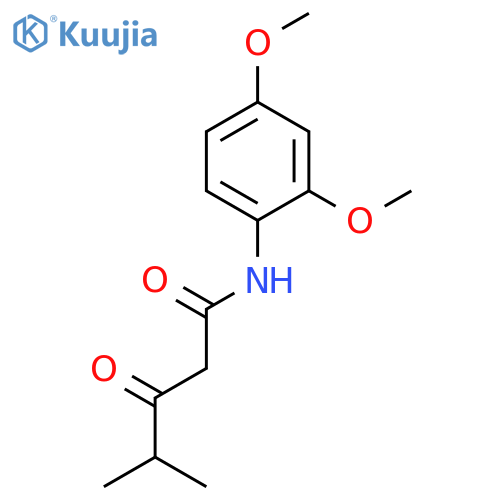 Pentanamide, N-(2,4-dimethoxyphenyl)-4-methyl-3-oxo- structure
