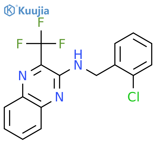 2-Quinoxalinamine, N-[(2-chlorophenyl)methyl]-3-(trifluoromethyl)- structure