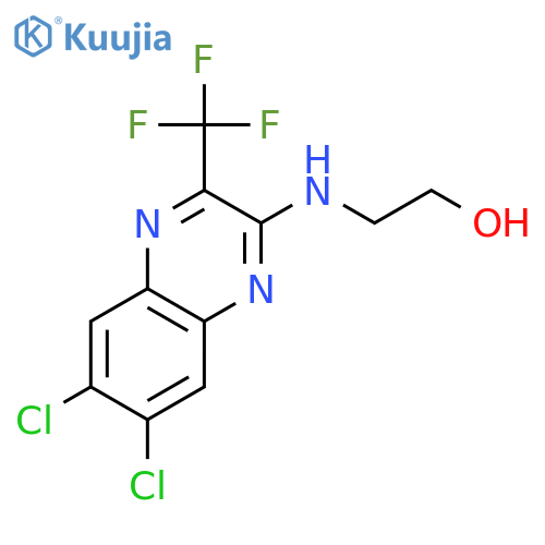 ETHANOL, 2-[[6,7-DICHLORO-3-(TRIFLUOROMETHYL)-2-QUINOXALINYL]AMINO]- structure