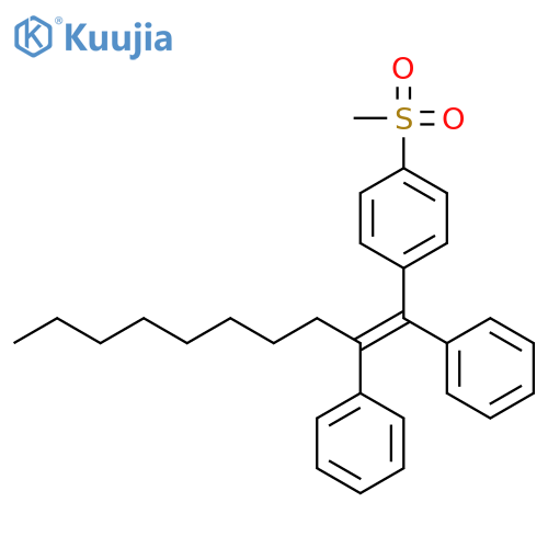 Benzene, 1-[(1Z)-1,2-diphenyl-1-decenyl]-4-(methylsulfonyl)- structure