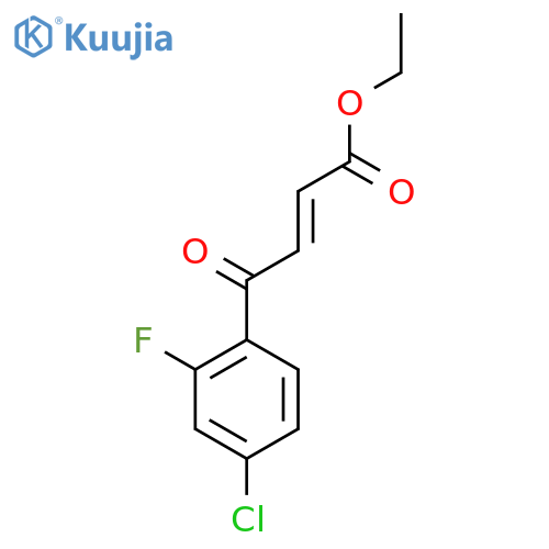 2-Butenoic acid, 4-(4-chloro-2-fluorophenyl)-4-oxo-, ethyl ester structure