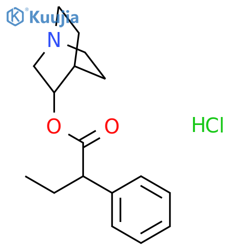 2-Phenylbutyric acid 3-quinuclidinyl ester hydrochloride structure