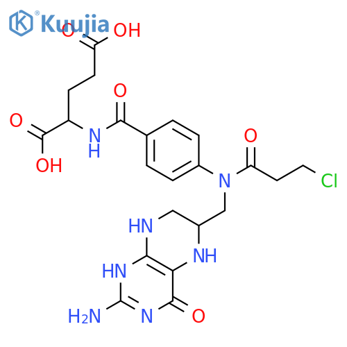 L-Glutamic acid,N-[4-[[(2-amino-1,4,5,6,7,8-hexahydro-4-oxo-6-pteridinyl)methyl](3-chloro-1-oxopropyl)amino]benzoyl]-(9CI) structure