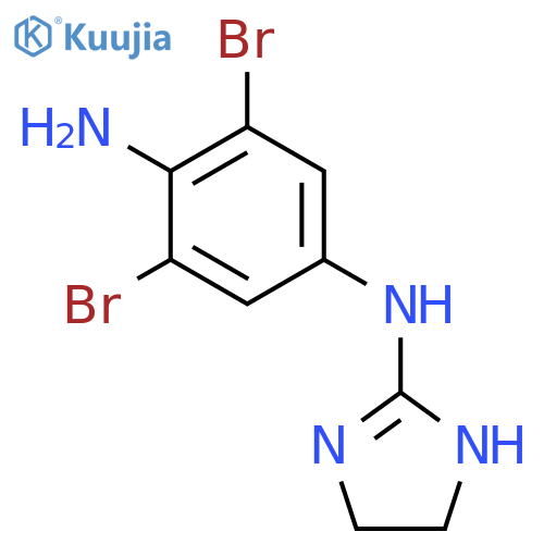 1,4-Benzenediamine, 2,6-dibromo-N4-(4,5-dihydro-1H-imidazol-2-yl)- structure