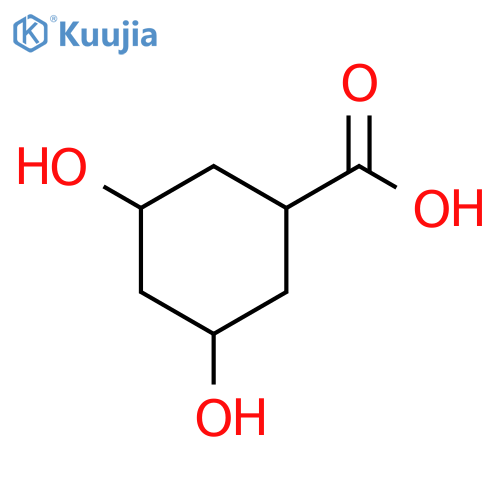 3,5-Dihydroxycyclohexanecarboxylic acid structure