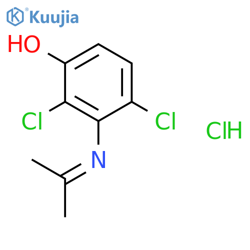 2,4-dichloro-3-[(1-methylethylidene)amino]phenol hydrochloride structure