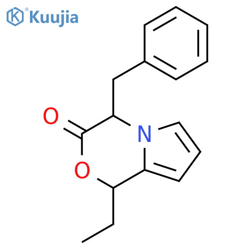 1H-PYRROLO[2,1-C][1,4]OXAZIN-3(4H)-ONE, 1-ETHYL-4-(PHENYLMETHYL)- structure
