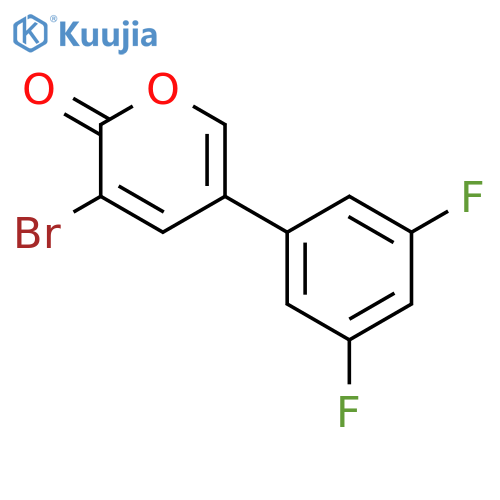 2H-PYRAN-2-ONE, 3-BROMO-5-(3,5-DIFLUOROPHENYL)- structure