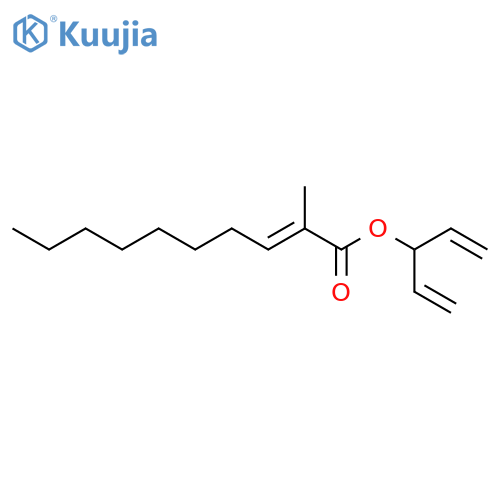 2-DECENOIC ACID, 2-METHYL-, 1-ETHENYL-2-PROPENYL ESTER, (2E)- structure