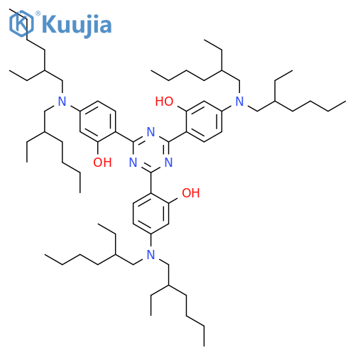 Phenol, 2,2',2''-(1,3,5-triazine-2,4,6-triyl)tris[5-[bis(2-ethylhexyl)amino]- structure
