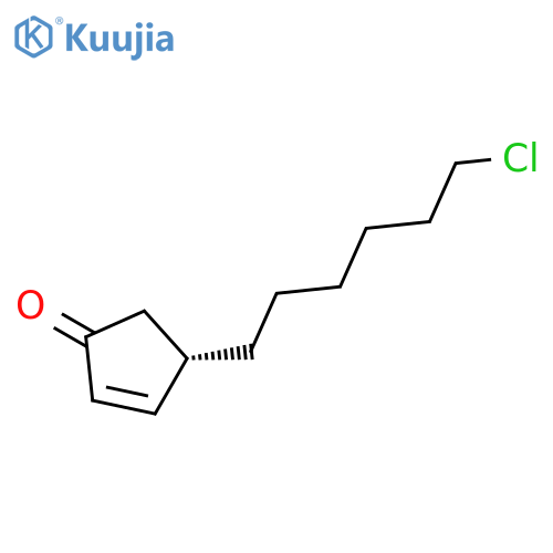 2-CYCLOPENTEN-1-ONE, 4-(6-CHLOROHEXYL)-, (4S)- structure