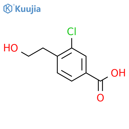 Benzoic acid, 3-chloro-4-(2-hydroxyethyl)- structure