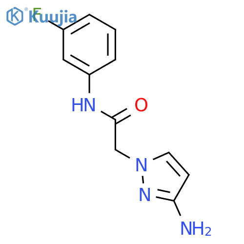 1H-PYRAZOLE-1-ACETAMIDE, 3-AMINO-N-(3-FLUOROPHENYL)- structure