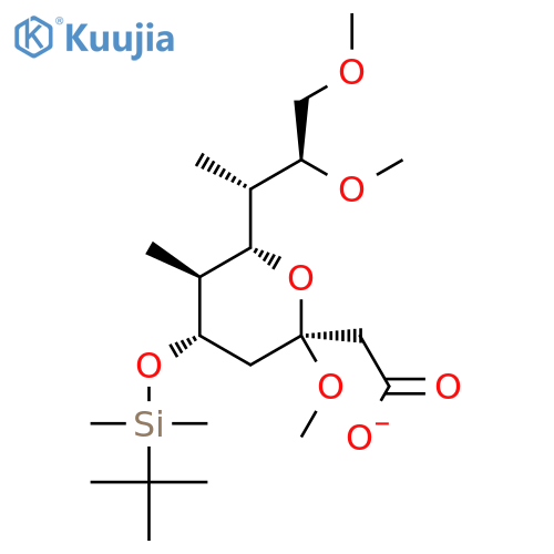 L-GLYCERO-D-MANNO-8-DECULO-8,4-PYRANOSIDURONIC ACID, METHYL3,5,7,9-TETRADEOXY-6-O-[(1,1-DIMETHYLETHYL)DIMETHYLSILYL]-3,5-DIMETHYL-2-O-METHYL-, METHYL ESTER, (8S)- structure