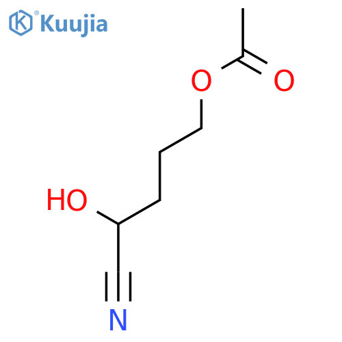 PENTANENITRILE, 5-(ACETYLOXY)-2-HYDROXY- structure