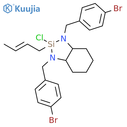 (1R,2R)-(-)-[N,N'-Bis(4-bromobenzyl)-1,2-cyclohexanediamino][(2E)-2-buten-1-yl]chlorosilane, min. 98% structure