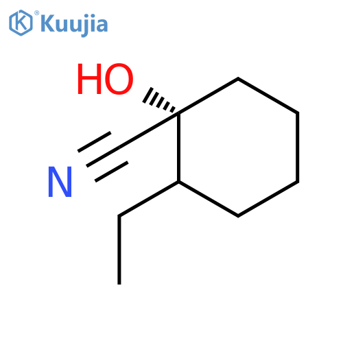 CYCLOHEXANECARBONITRILE, 2-ETHYL-1-HYDROXY-, (1R)- structure